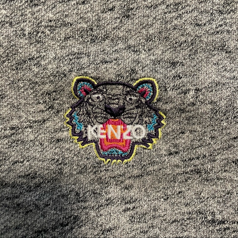 Gray KENZO Crewneck with Tiger Crest